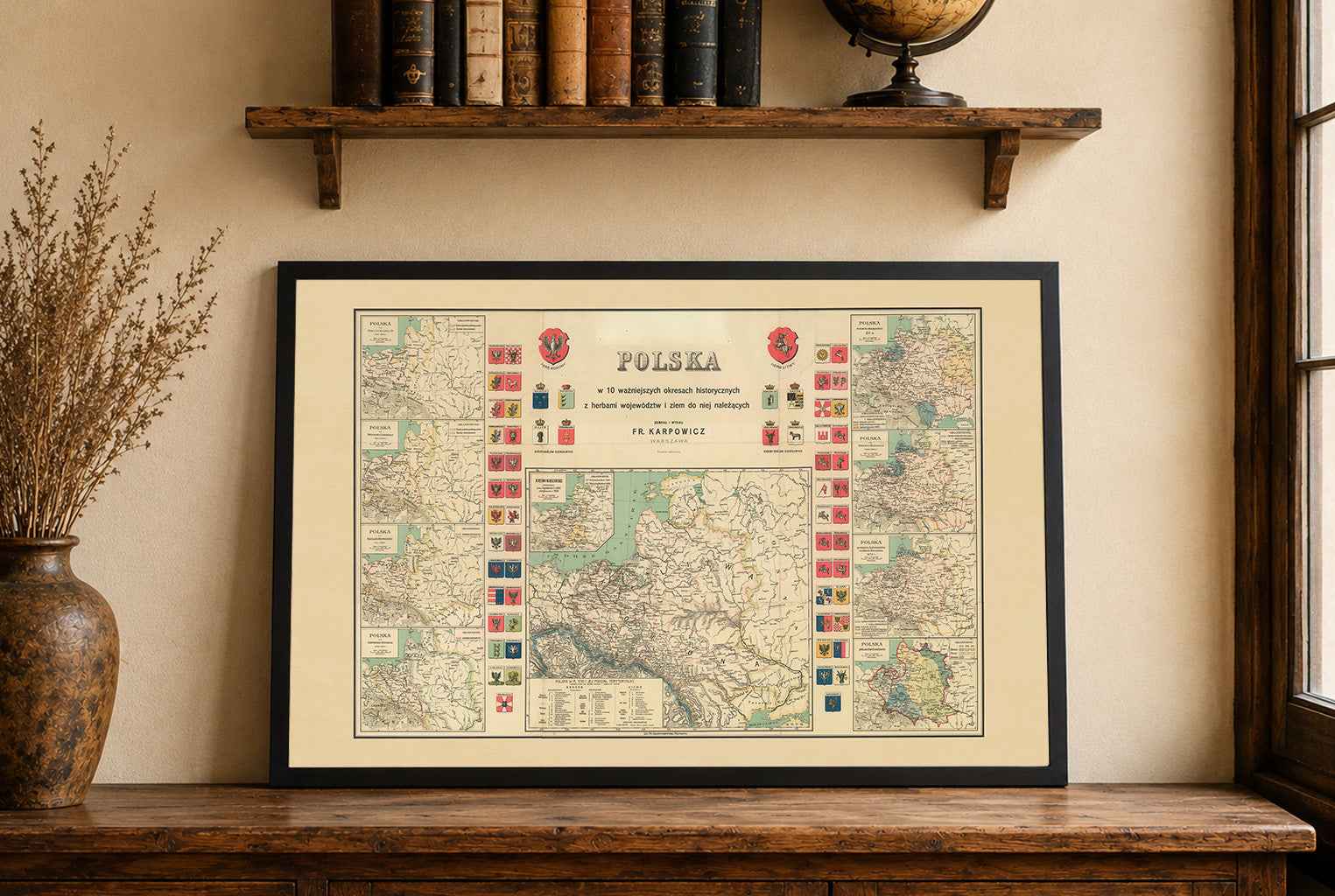 History of Poland Map Poster - 10 Historical Maps from Mieszko I to the Duchy of Warsaw
